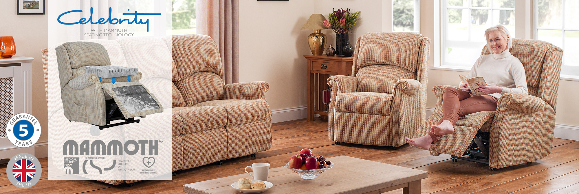  comfort and technology Chanterlands sitting chairs rise recliners suites and sofas